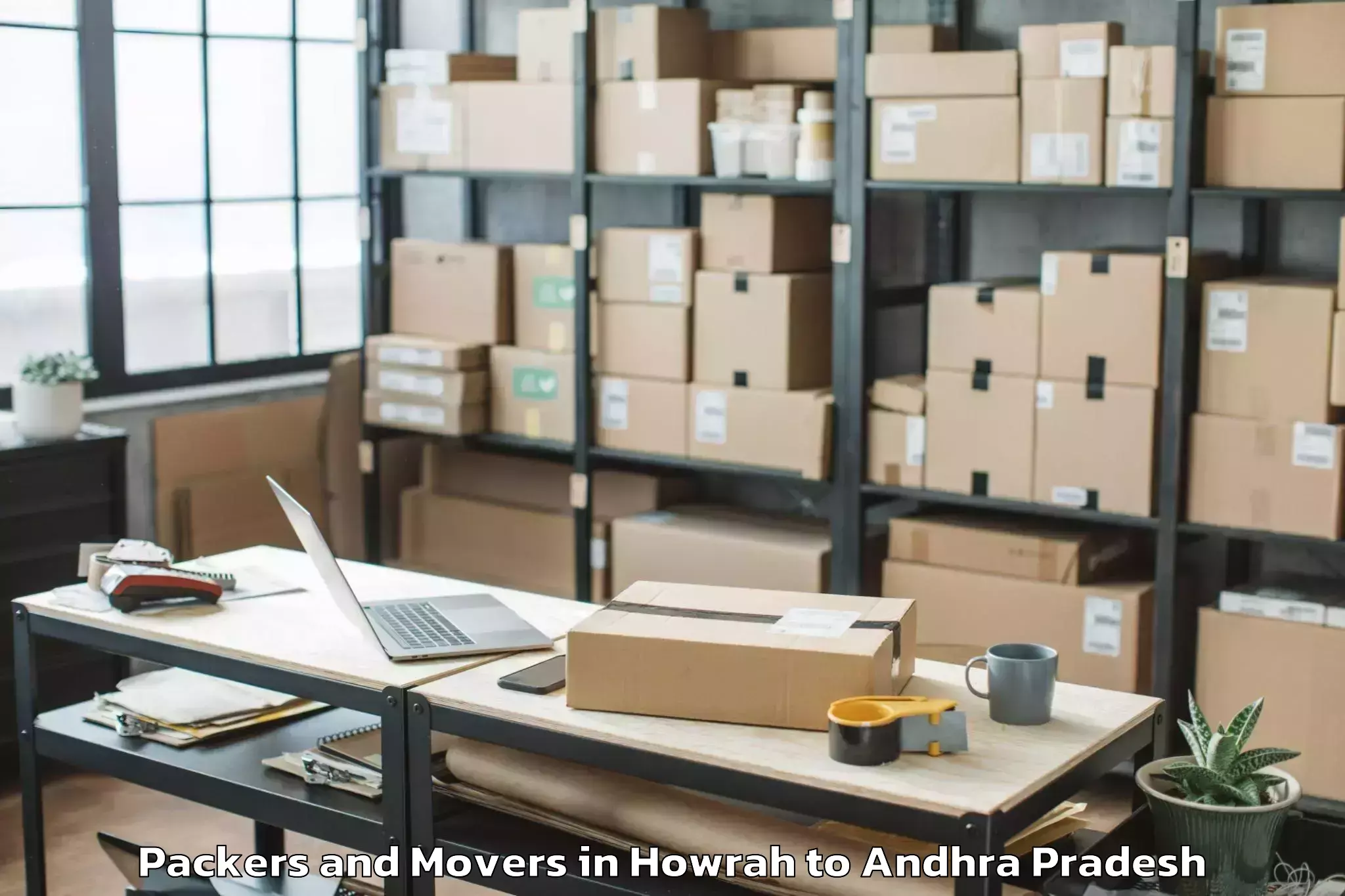 Howrah to G Madugula Packers And Movers Booking